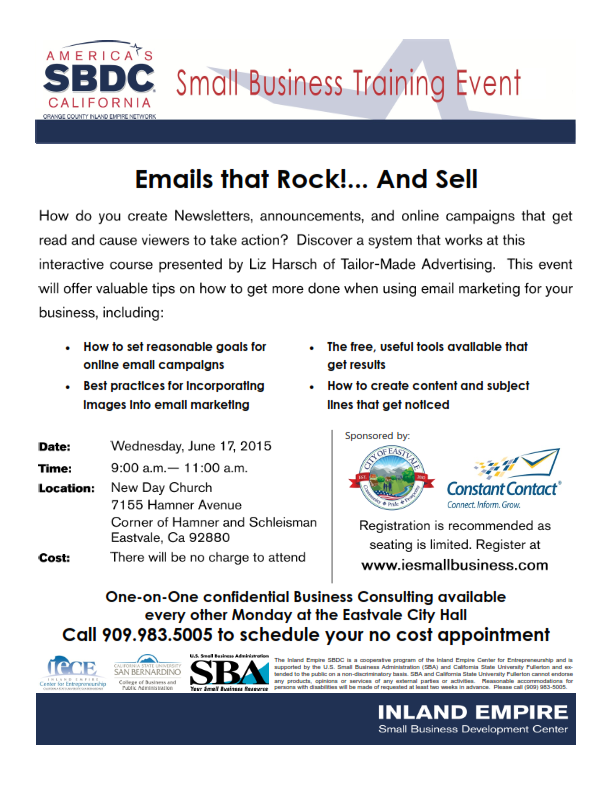 SBDC Emails that Rock! 6-17-2015