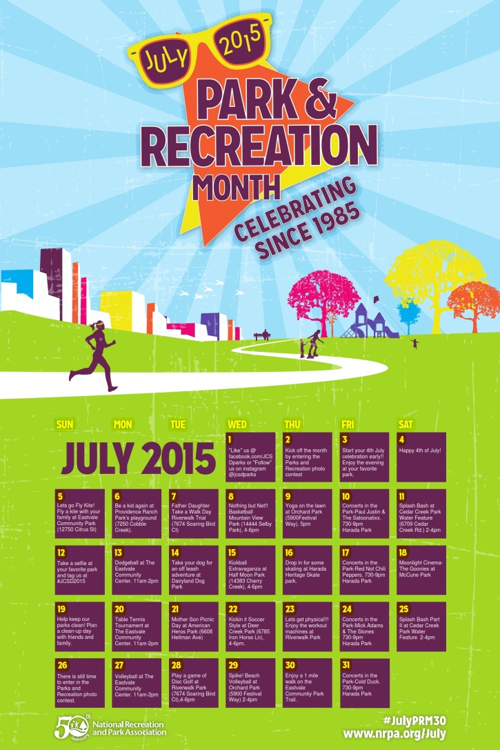 July is Park and Recreation Month 2015