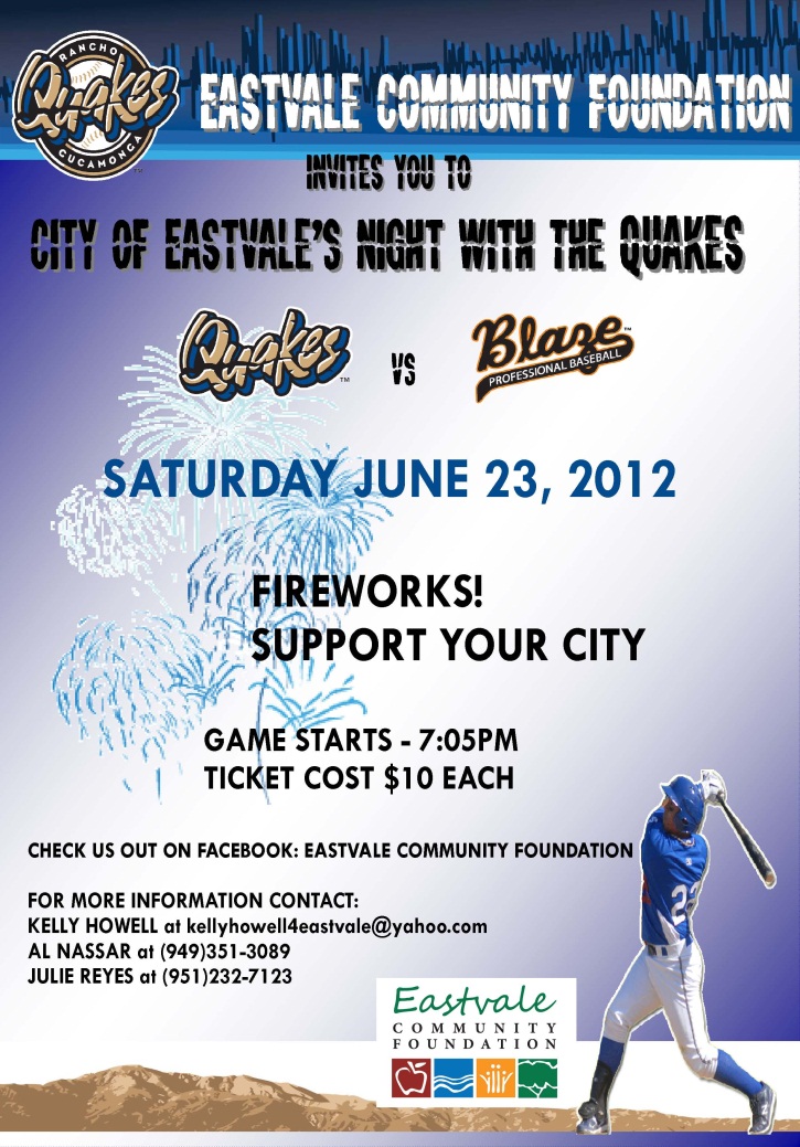 Eastvale Night at the Quakes Stadium