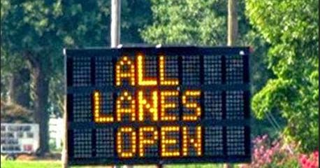 All lanes open