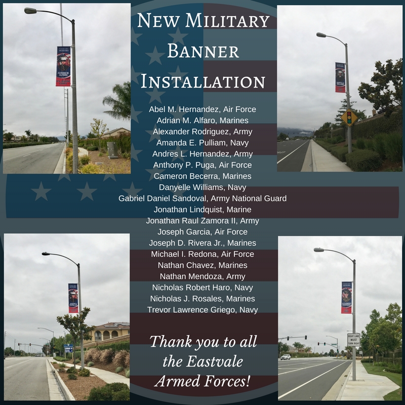 Military Banner Installation