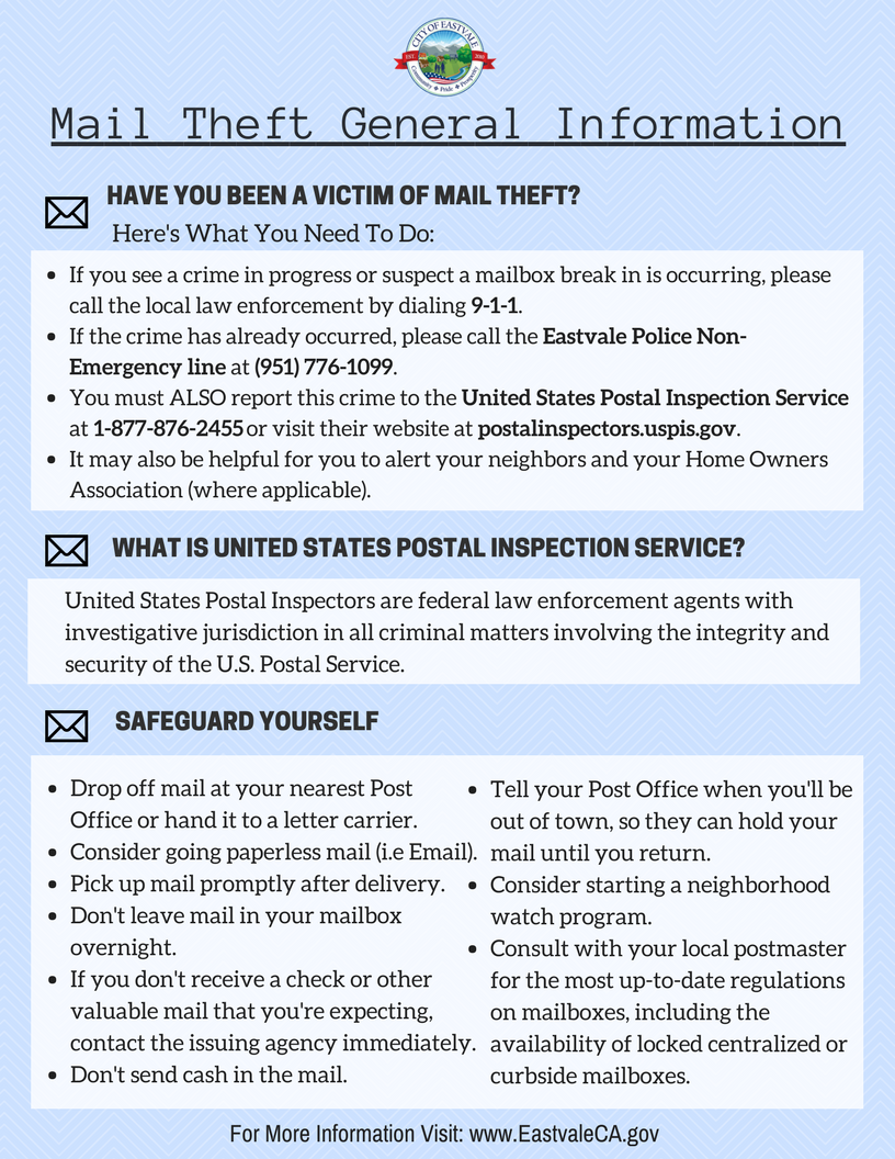 Mail Theft General Information