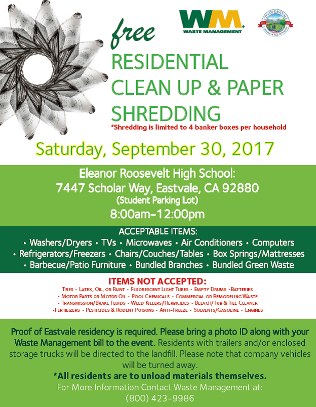 Community Clean Up September 30, 2017