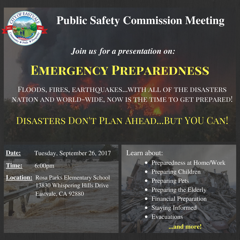 Disasters Don't Plan Ahead...But YOU Can!