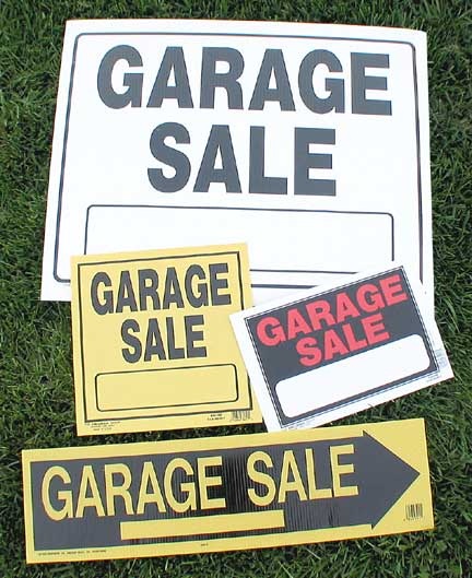 Garage Sale Signs