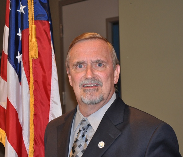 Jeff DeGrandpre with flag