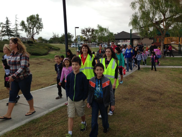 Rosa Parks Kids and Volunteers Walk 2 School