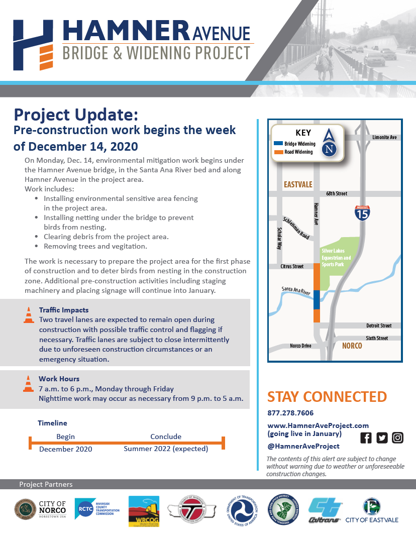 Hamner Bridge Project Update